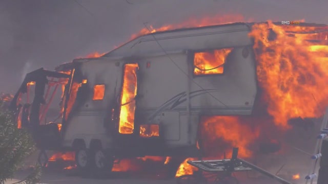 Multiple fires spark in Inland Empire after strong winds hit region