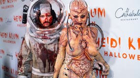 Heidi Klum dons 'alien experiment gone horribly wrong' Halloween costume