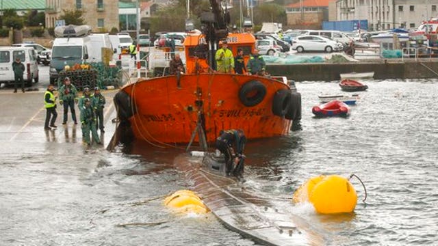 Sub found off Spanish coast carried 3 tons of cocaine