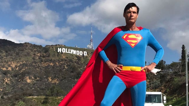Final wish fulfilled: 'Hollywood Superman' Christopher Dennis to be buried in his costume