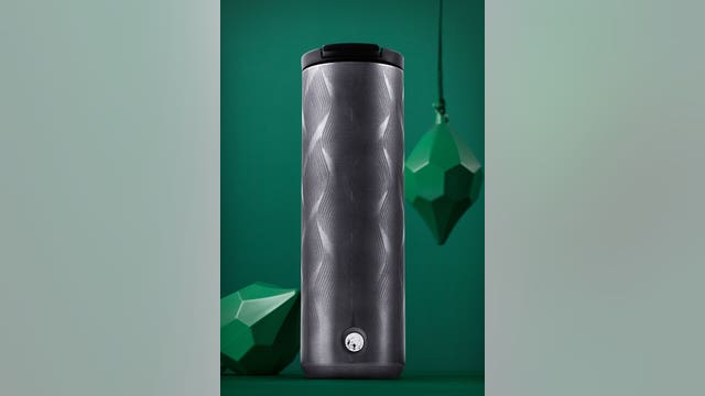 Starbucks cup comes with month of free coffee or tea