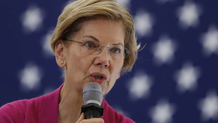 U.S. Senator and presidential candidate Elizabeth Warren speaks during a town hall at the University of New Hampshire in Durham, NH on Oct. 30, 2019. (Photo by Jessica Rinaldi/The Boston Globe via Getty Images)