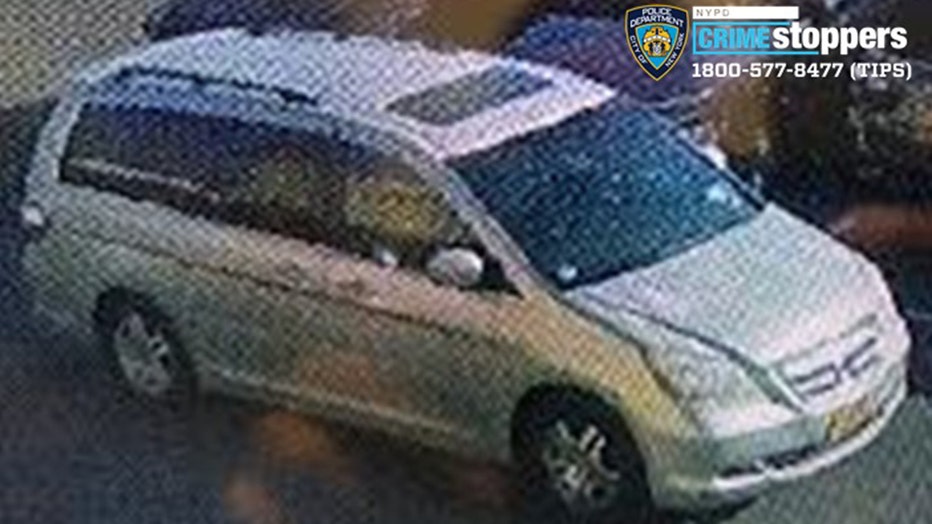 Security camera image of a Honda Odyssey minivan