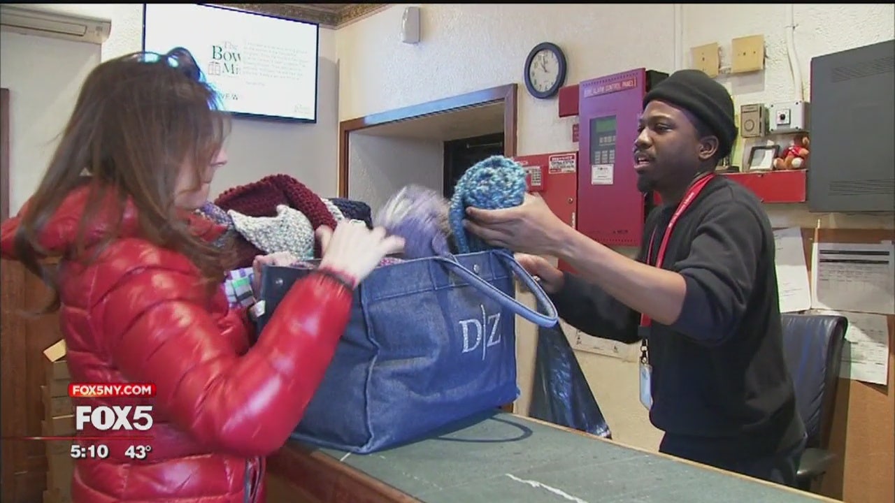 Woman Donates Dozens Of Knitted Scarves To The Homeless For Christmas ...