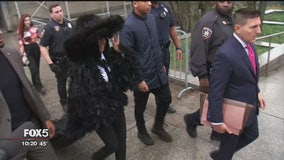 Cardi B in court in style for strip club fight case