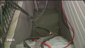 Sewer line back up pushes waste into hundreds of homes