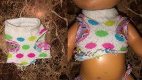 Mom discovers holes in daughter’s socks are really outfits for baby dolls in hilarious viral tweet