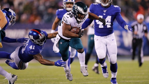 Injury-ravaged Eagles beat Giants 34-17 to win NFC East