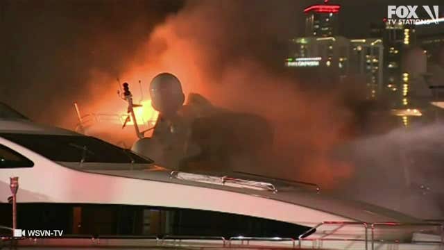 Massive fire engulfs Marc Anthony's luxury yacht in Miami