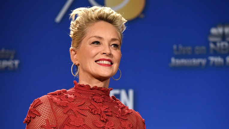 Actress Sharon Stone smiling