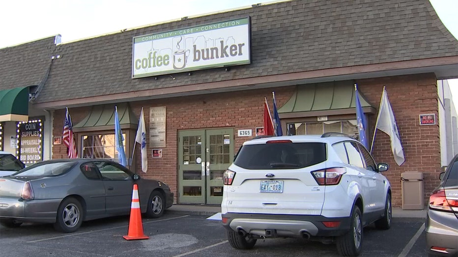 An exterior view of the Coffee Bunker