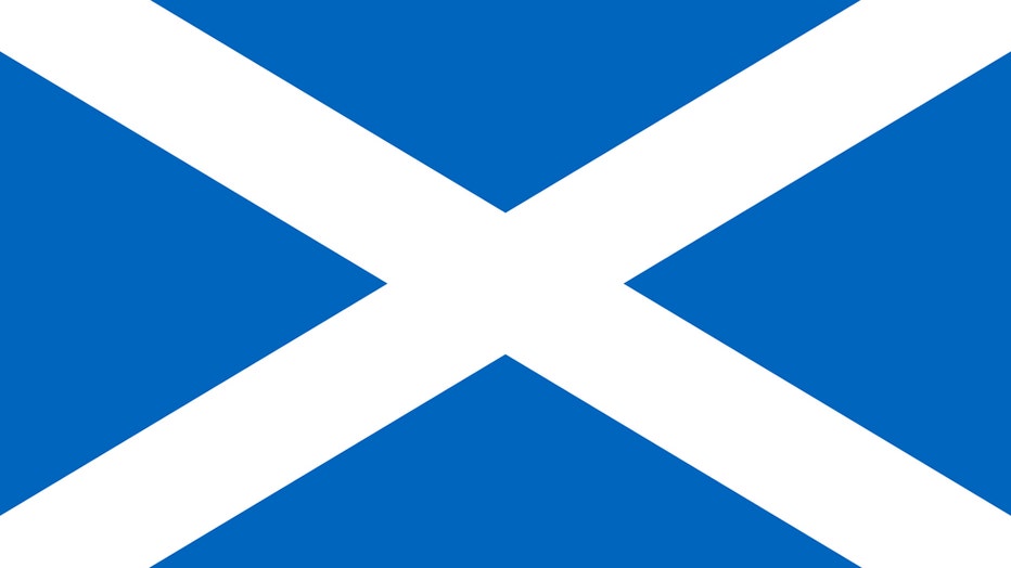 The flag of Scotland