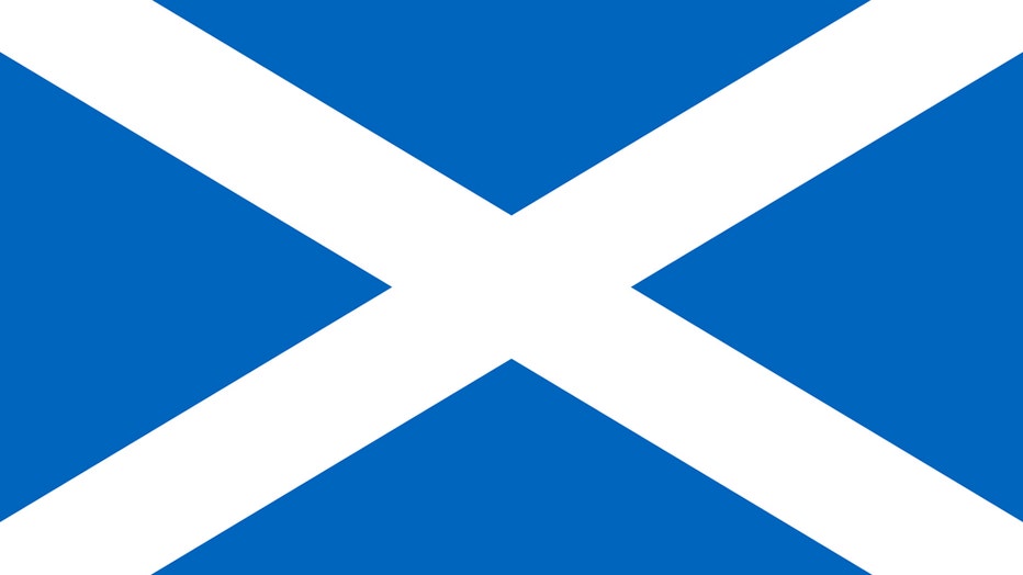 The flag of Scotland