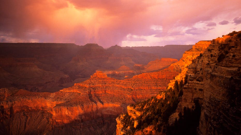 A file image shows a sunset over Grand Canyon National Park in Arizona. (Photo by Wild Horizons/Universal Images Group via Getty Images)
