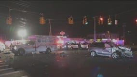 4-car crash involves gunshot victim being raced to hospital