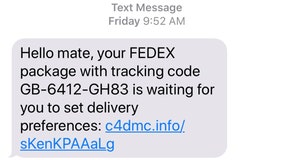 'Do not open': Scam text message poses as package tracking notification, report says