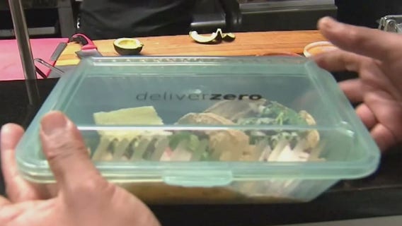 Restaurants reduce waste by delivering food in reusable containers