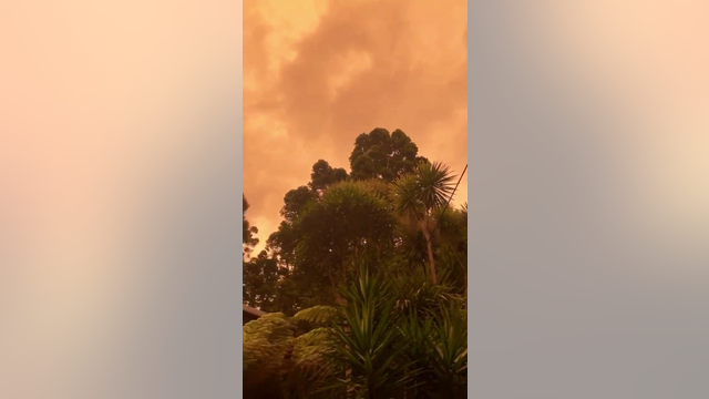 Smoke from Australian bushfires turns sky orange over New Zealand