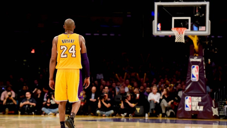 Kobe Bryant #24 of the Los Angeles Lakers reacts while taking on the Utah Jazz at Staples Center on April 13, 2016 in Los Angeles, California. (Photo by Harry How/Getty Images)