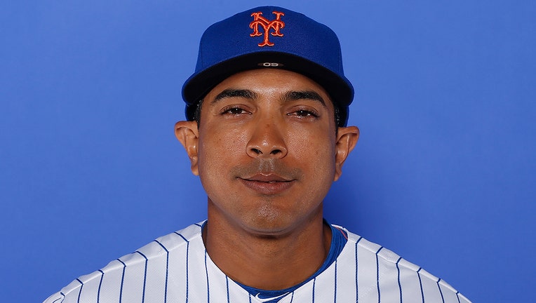 Luis Rojas of the New York Mets in uniform