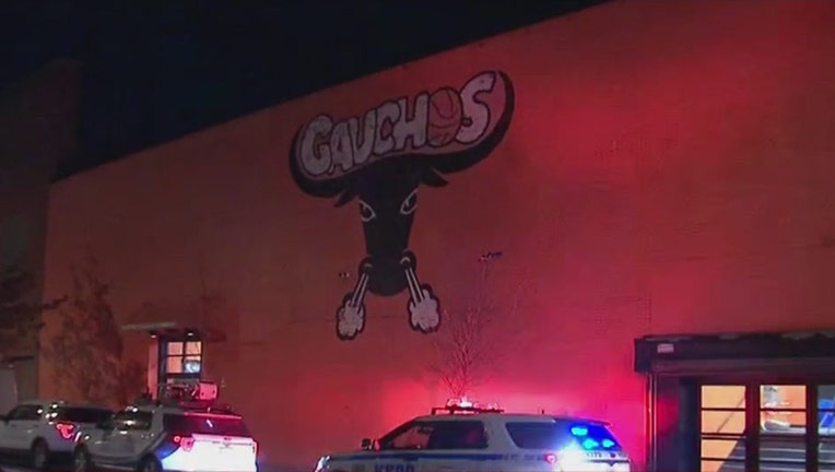 Police vehicles outside Gaucho Gym in the Bronx, Jan. 20, 2020.