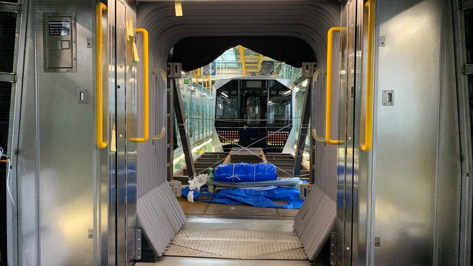 An interior look at the R211 subway car