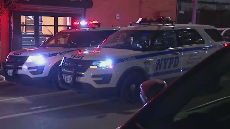 Police vehicles outside Gaucho Gym in the Bronx, Jan. 20, 2020.