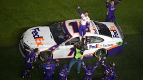 Hamlin wins 3rd Daytona 500; Newman hospitalized