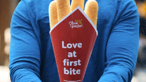 Olive Garden selling bouquet of breadsticks for Valentine's Day