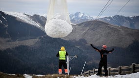 Ski resort in France uses helicopters to deliver snow, angering environmental groups