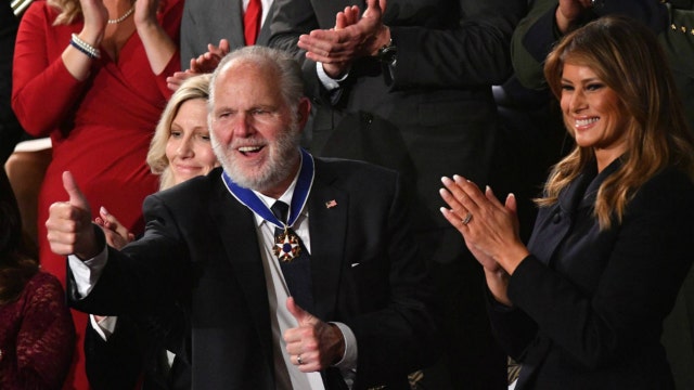 Rush Limbaugh attends State of the Union address, receives Presidential Medal of Freedom