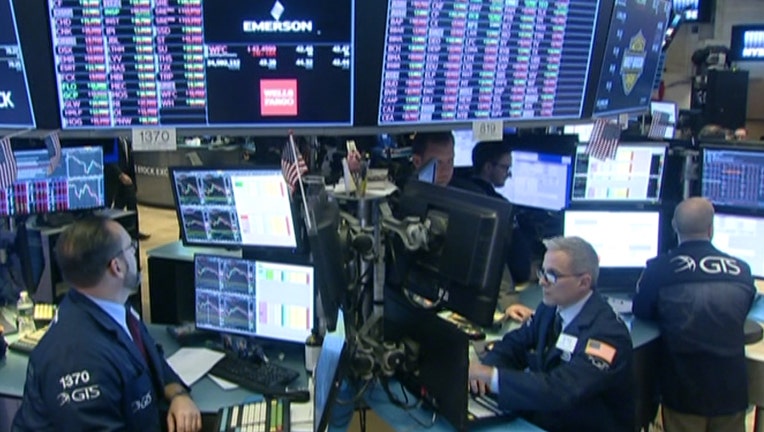 The New York Stock Exchange trading floor.