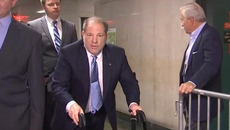 Harvey Weinstein arrives in court in Manhattan, Feb. 6, 2020.