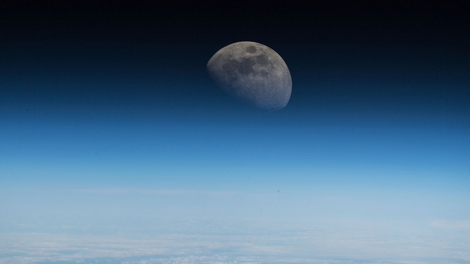 The Moon above the Earth