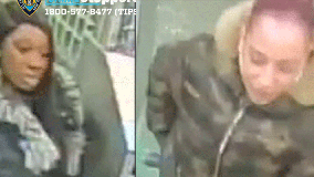 Woman restrained, punched by two females in subway station