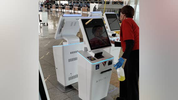 Nearly 1000 workers scrubbing down Atlanta airport to combat coronavirus