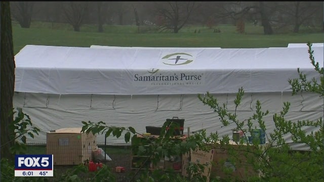 Field hospital being constructed in Central Park due to coronavirus