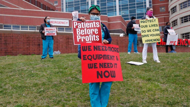 Nurses plead for protective gear to fight virus outbreak