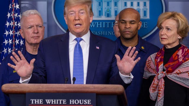 Trump calls on Americans to cease hoarding food, supplies