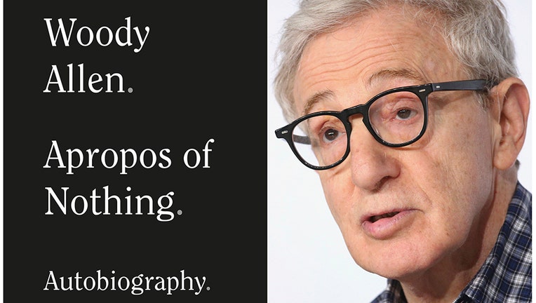 The cover of Woody Allen's book and a headshot of Woody Allen