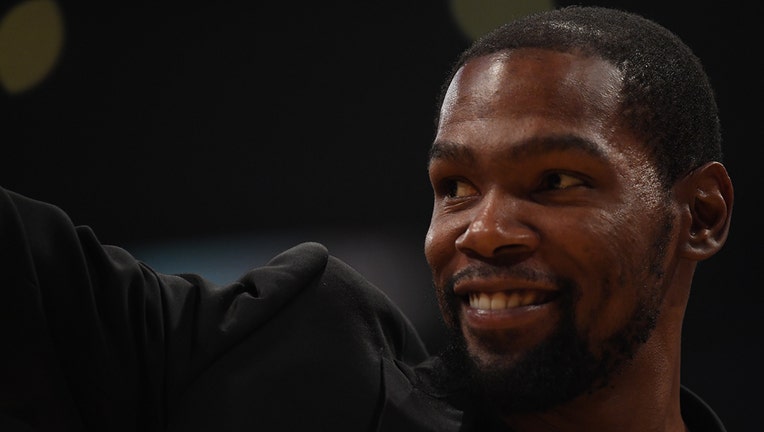 Kevin Durant smiles