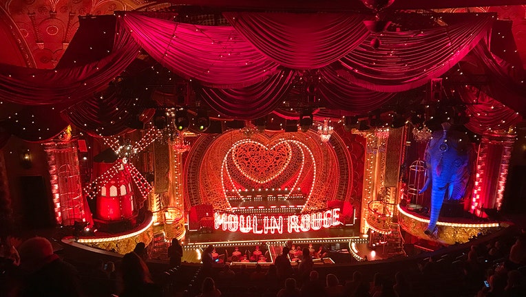 The set of "Moulin Rouge" on Broadway in New York.