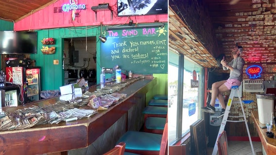 Georgia bar removes over $3,000 worth of bills stapled to walls to give to unemployed staff