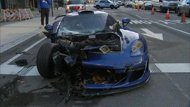 Driver goes on rampage in sports car in Manhattan