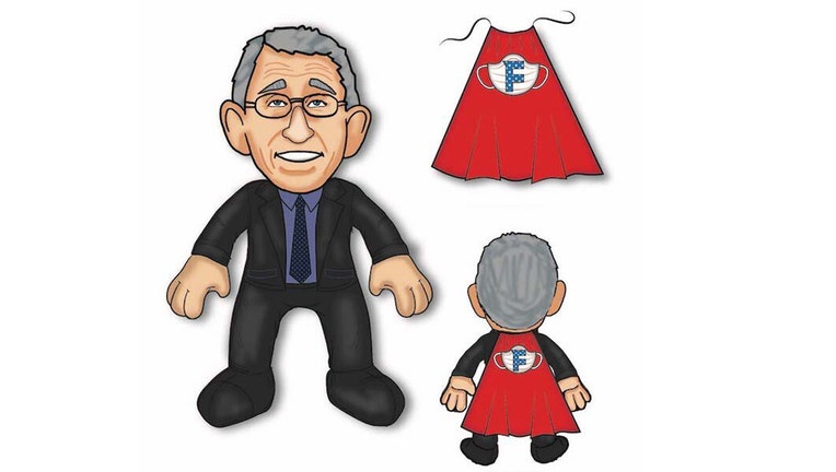 Dr. Fauci stuffed toy drawing