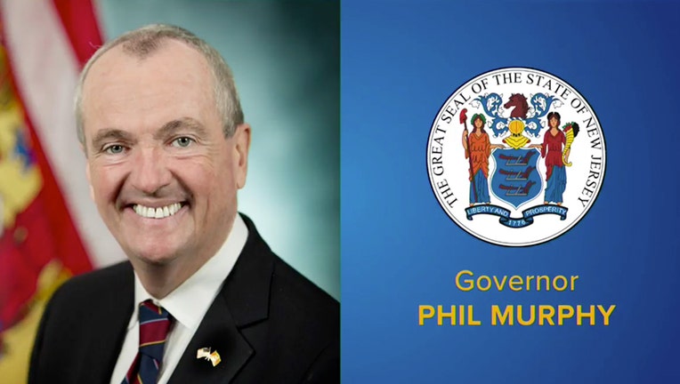 Gov. Phil Murphy headshot and New Jersey state seal