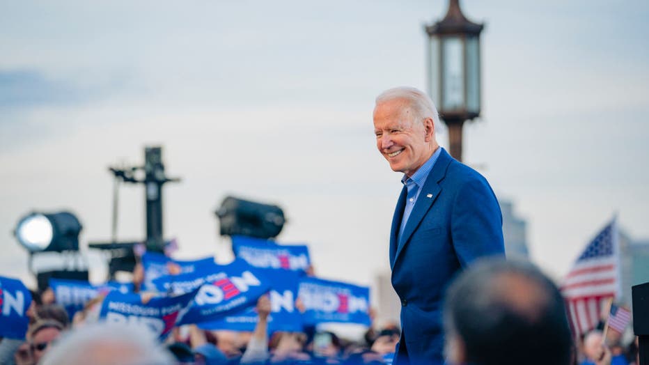 Joe Biden Campaigns In Kansas City Ahead Of Tuesday's Primary