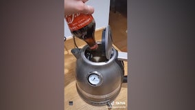 Like brand new: Woman cleans dirty tea kettle using Coca-Cola