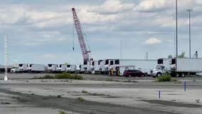 Trucks for bodies line Brooklyn pier as funeral homes remain overwhelmed