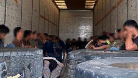 54 undocumented immigrants found hiding in tractor trailer
